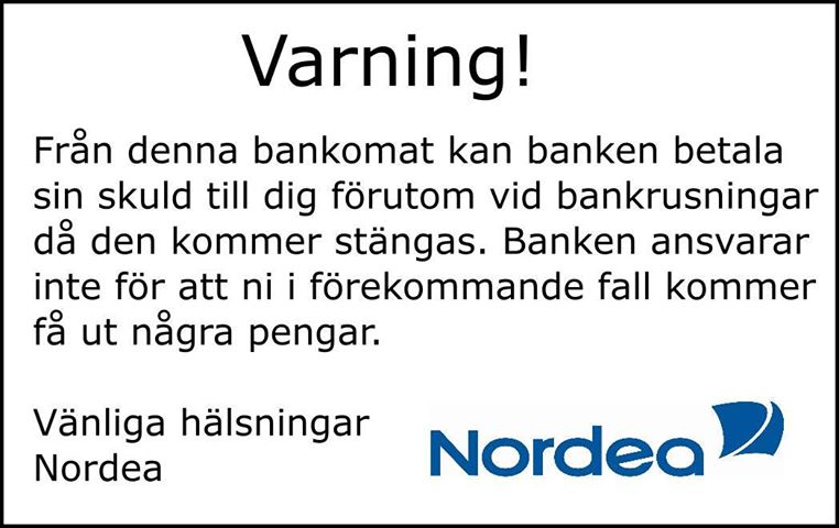 Vänliga Hälsningar från Banken