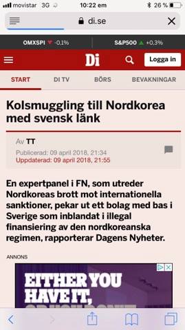 Påtalande Svensk Notis