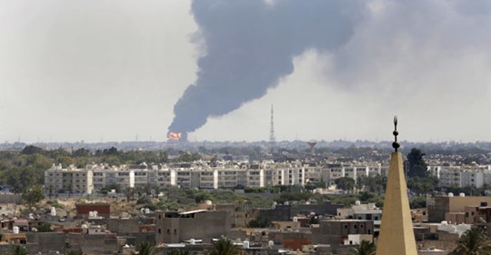 Träffat Läger I Libyen