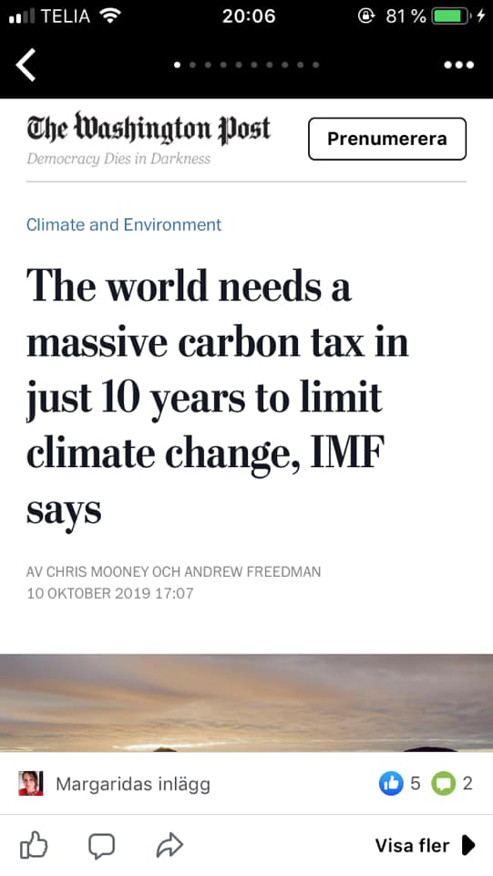 IMF & Koldioxidskatten