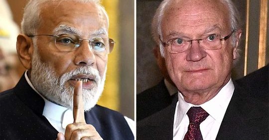 Kungen & SAAB I Indien