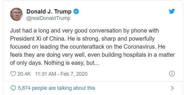 Trump, Xi & Coronaviruset