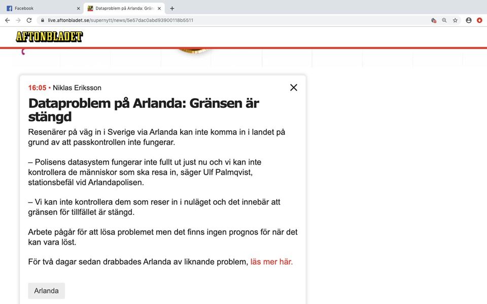 Stängd Gräns Inför Fredagsmyset