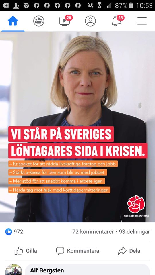 På Löntagarsidan Stående