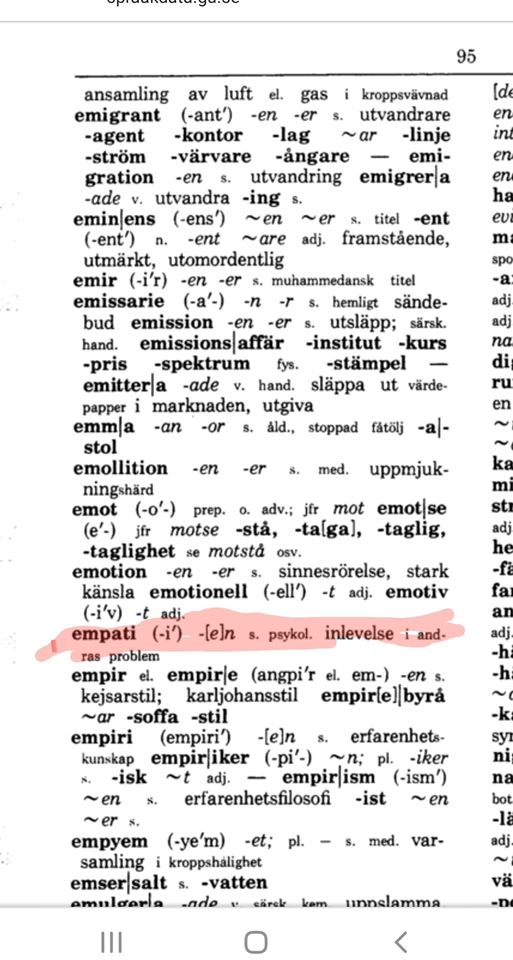 Empati Från 1973 & Framåt