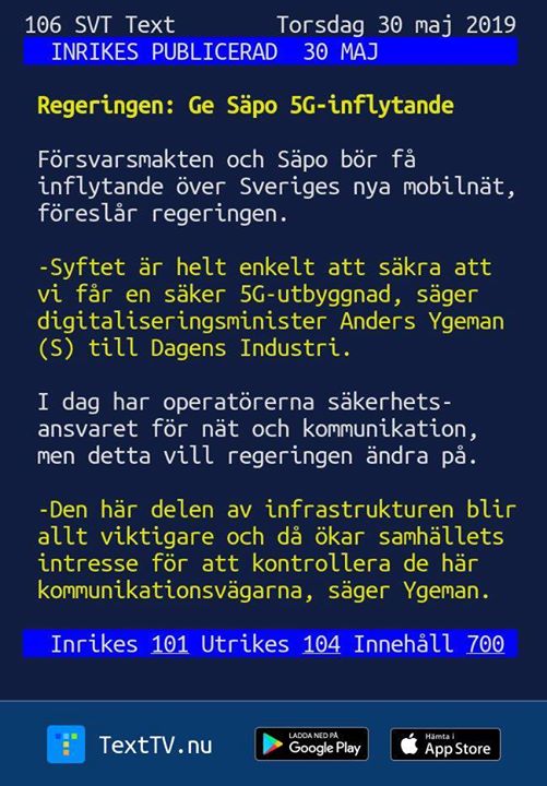 Säpo & 5G