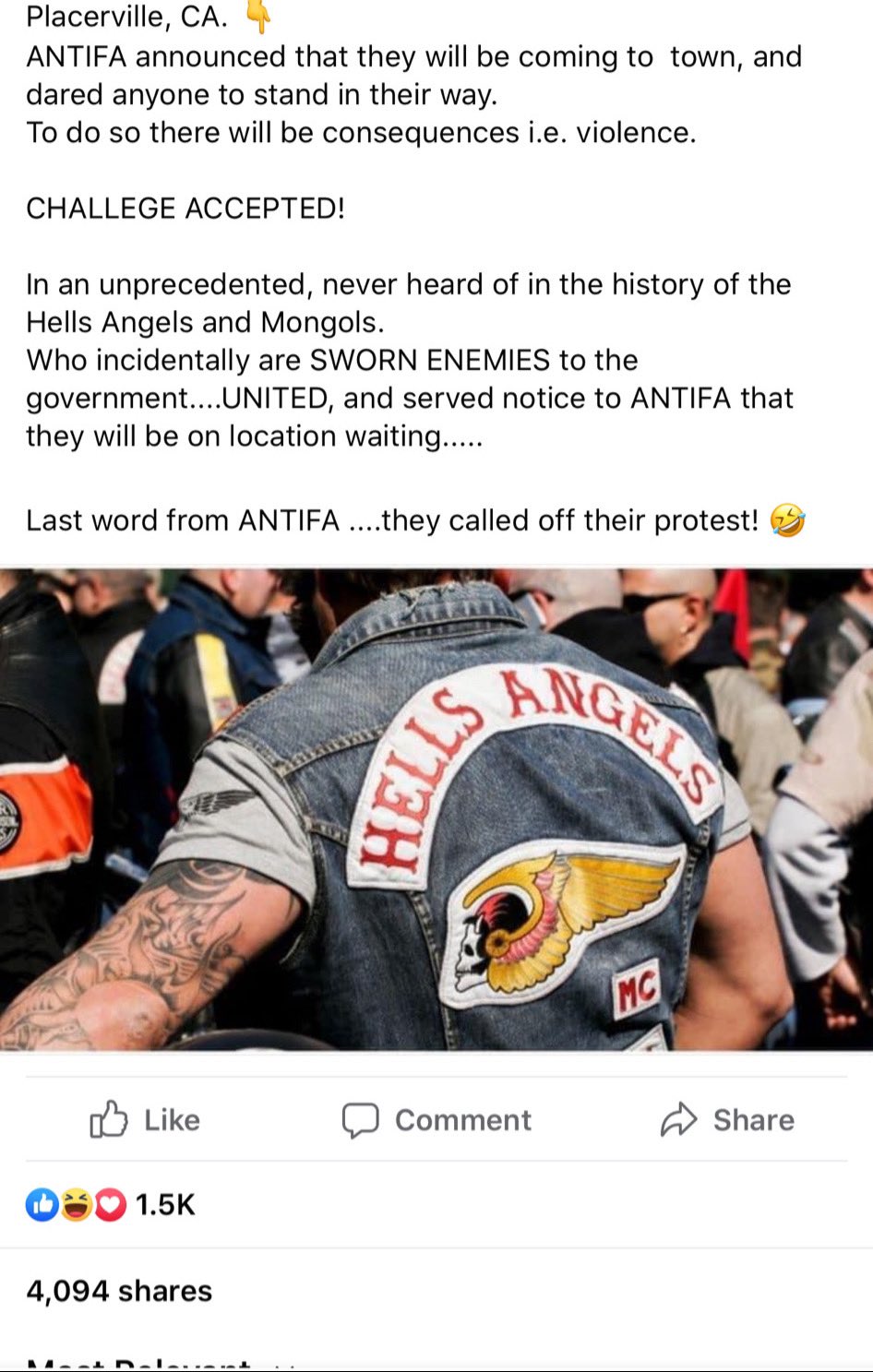 Antifa & Hells Angels