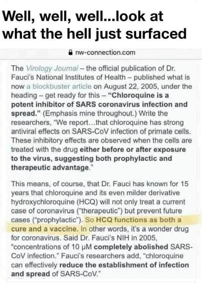 Fauci & Klorokinet