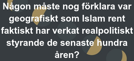 Realpolitiskt Styrande Islam?