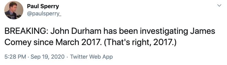 Comey Undersökt I 3,5 År