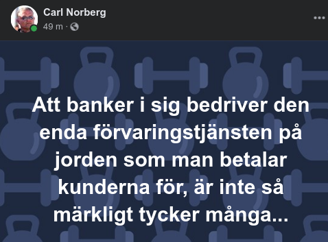 Bankens Förvaringskostnad