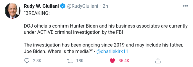 DoJ, Hunter & Penningtvätt