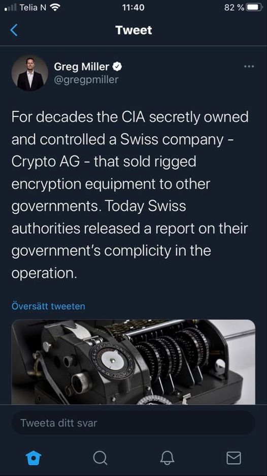 Schweizisk Rapport Om Crypto AG