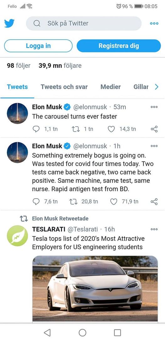Musk & Covidtest