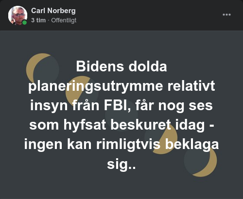 Bidens Beskurna Planeringsutrymme