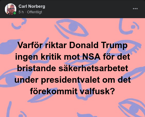 Ingen Trumpkritik Mot NSA