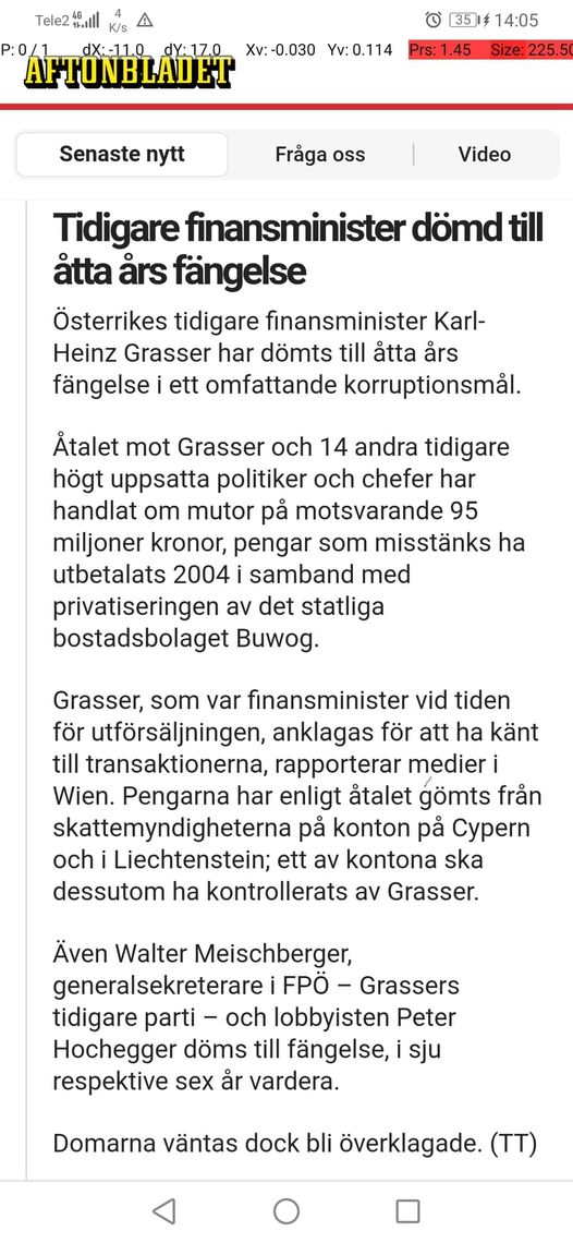 Fängelsedom För Tidigare Österikisk Finansminister