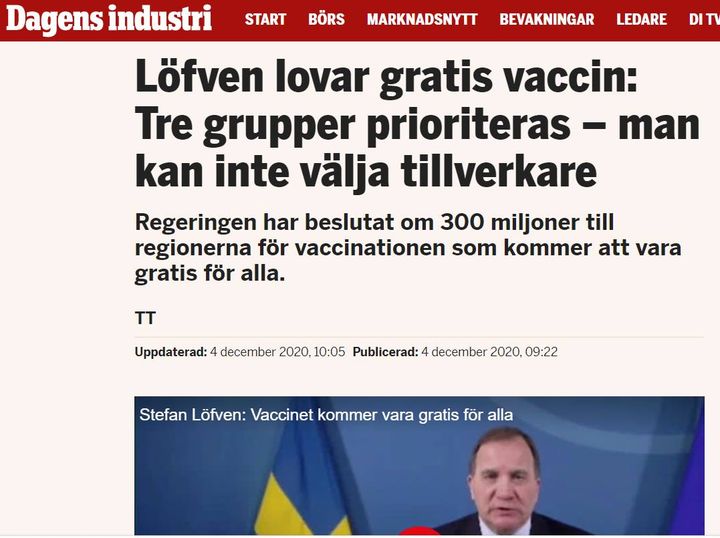 Godkänt Gratisvaccin