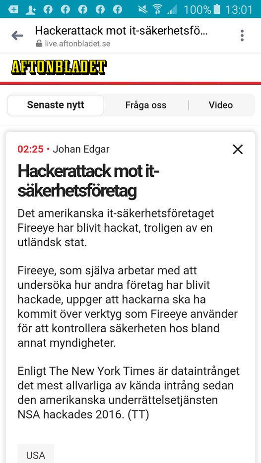 Hackat Amerikanskt IT-Säkerhetsföretag