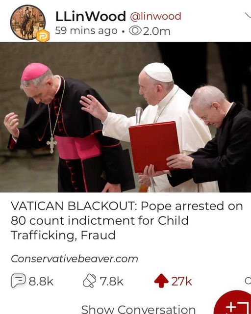 Påven Arresterad Säger Lin Wood