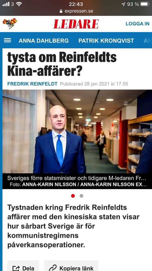Reinfeldt & Kina