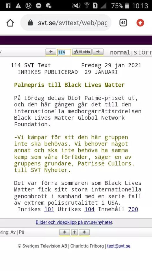 Palmepris Till BLM