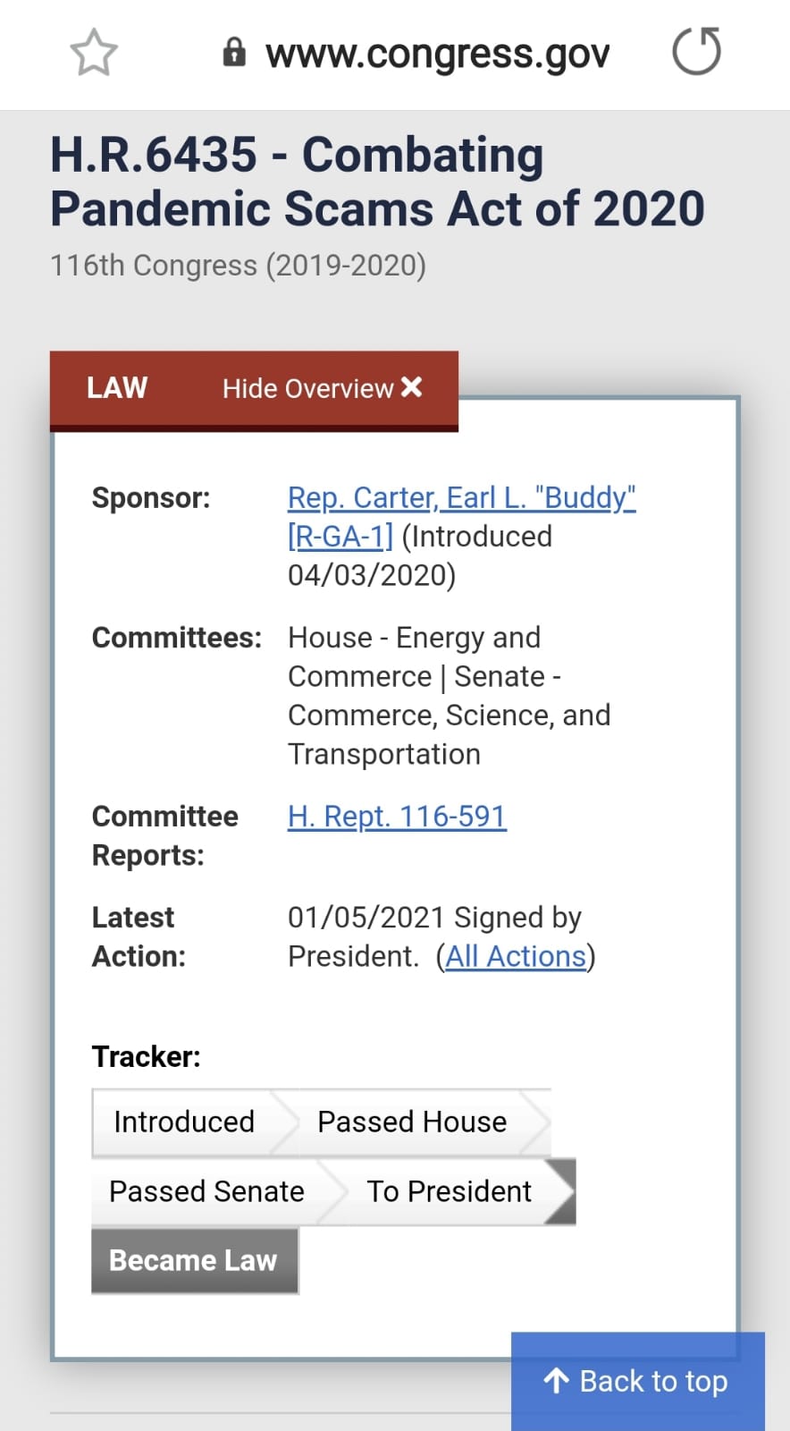 Combating Pandemic Scams Act Of 2020