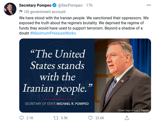 Pompeo, Iran & Djupa Staten