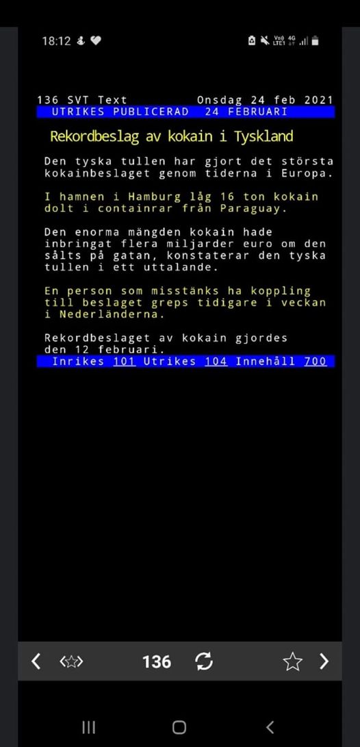 16 Ton Kokain I Tyskland