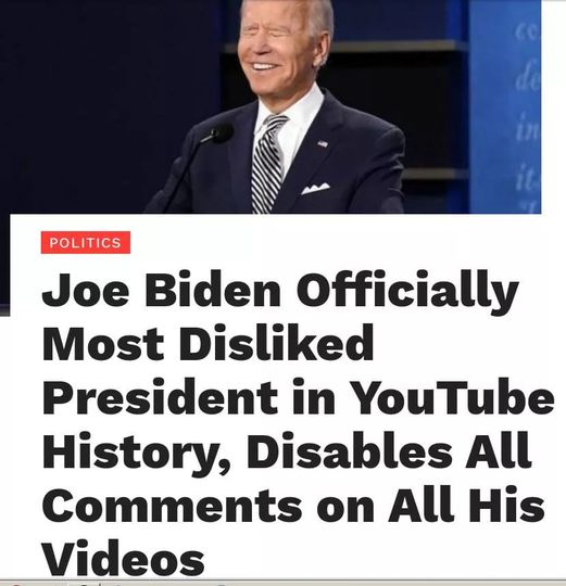Biden Ogillad På Youtube