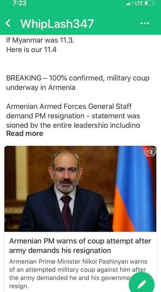 Militärkupp I Armenien?