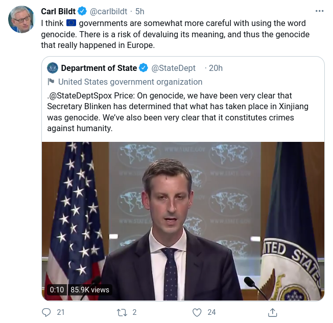 Bildt Om Ordet Genocide