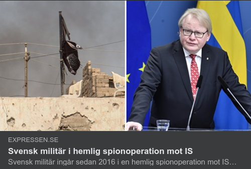 Svenskt I Hemlig Spionoperation Mot IS