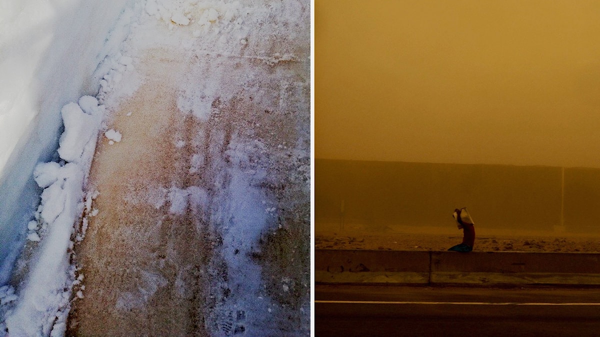 Saharasandig Snö I Jämtland