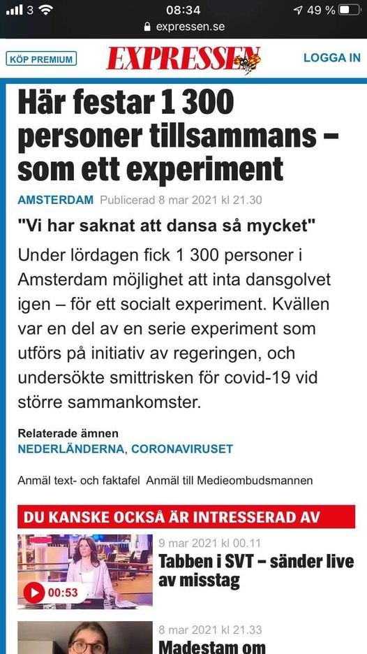 Social Smittoriskexperimentfest I Amsterdam