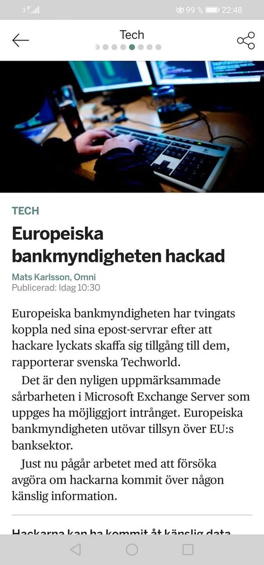 Europeiska Bankmyndigheten Hackad
