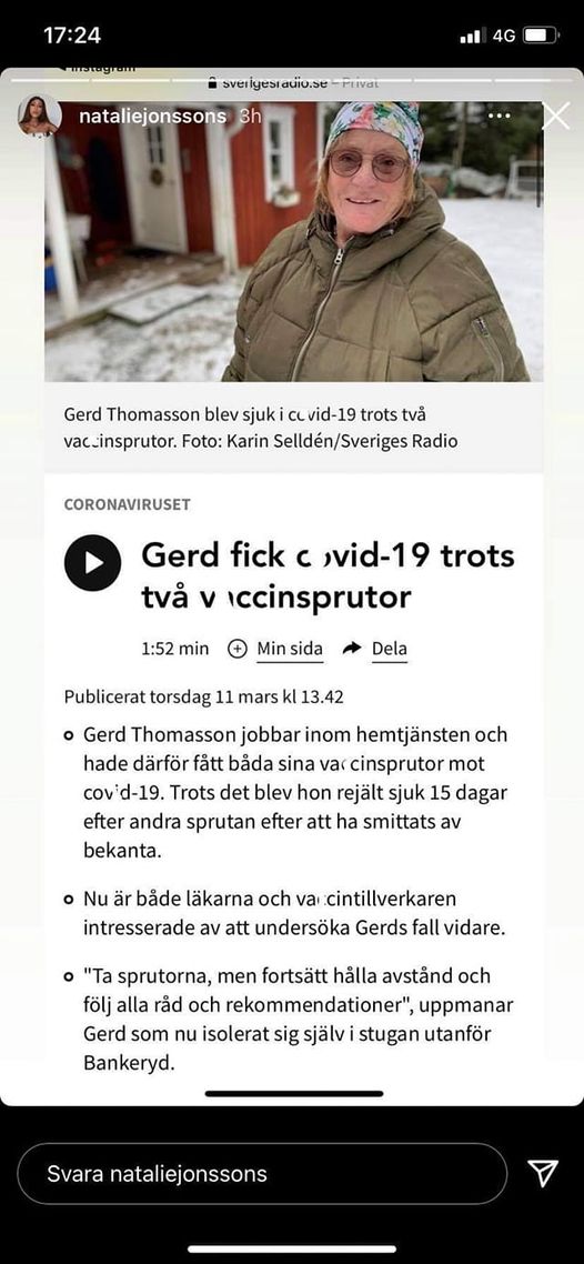 2 X Vaccinerad Smittad