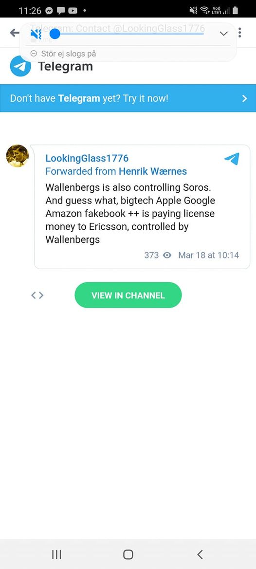 Telegramsurr Om Wallenberg