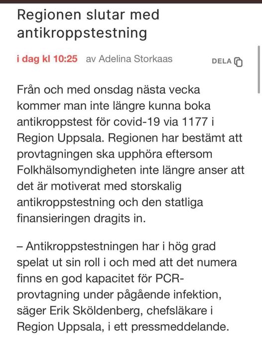Antikroppstestningsslut