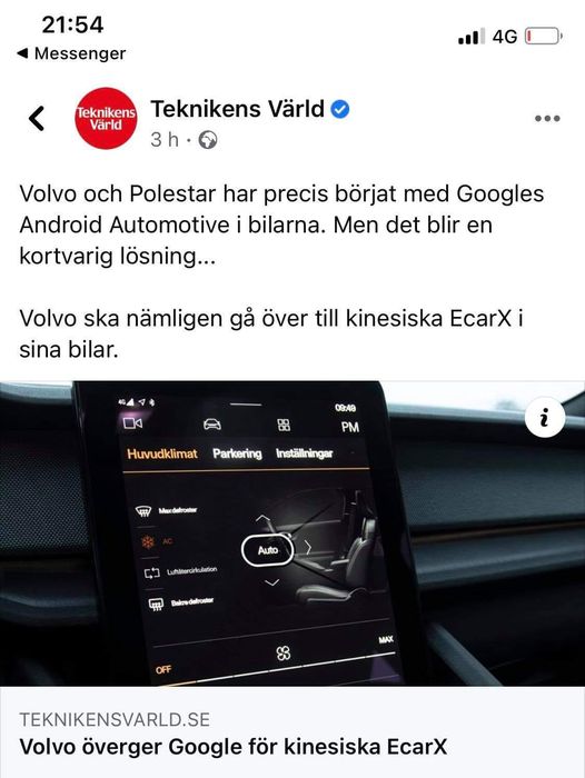 Volvo Skippar Google För Kinesiska EcarX