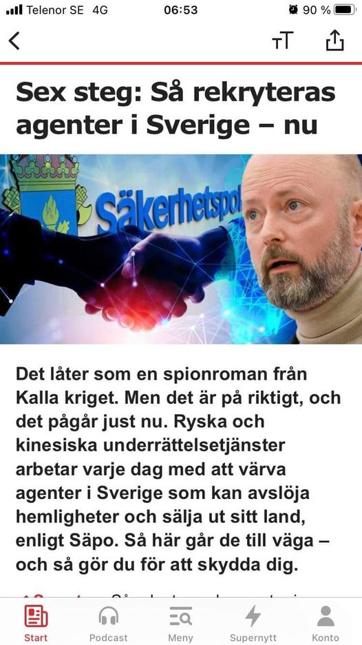 Agentvärvning I Sverige
