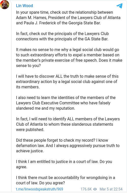 Lin Wood & Advokatyrket