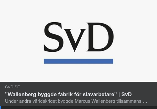 Wallenbergs Norska Nazistslavfabrik