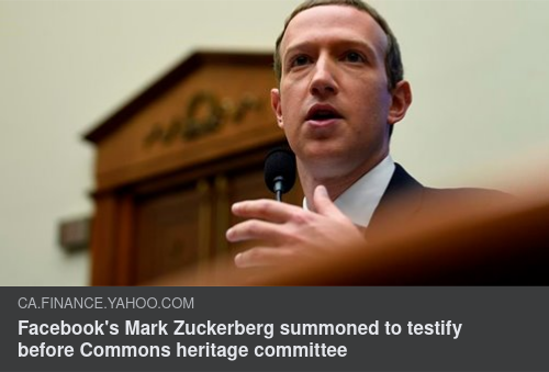 Zuckerberg Kallad Att Vittna I Kanada