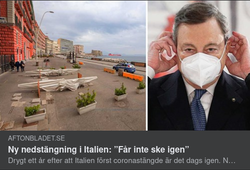 Italien Stänger Igen