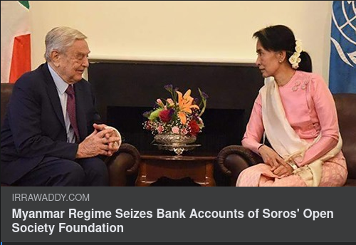 Myanmar Beslagtar Open Societys Bankkonton