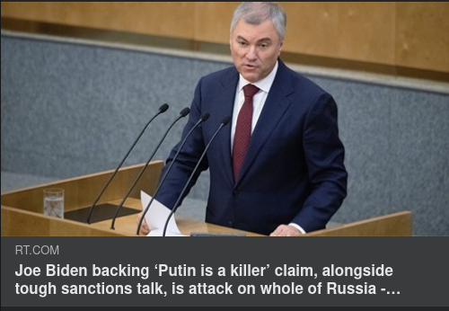 Ryskt Svar På Bidens Mördarbeskrivning