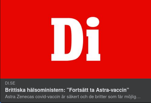 AstraZeneca-Vaccin Ok Med Brittiska Hälsoministern