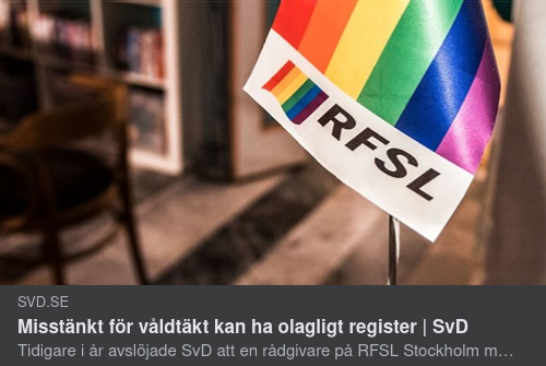 RFSU & Våldtäktsåtalad Registerinnehavare