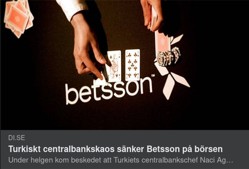 Betsson & Malta Via Turkiskt Centralbankskaos